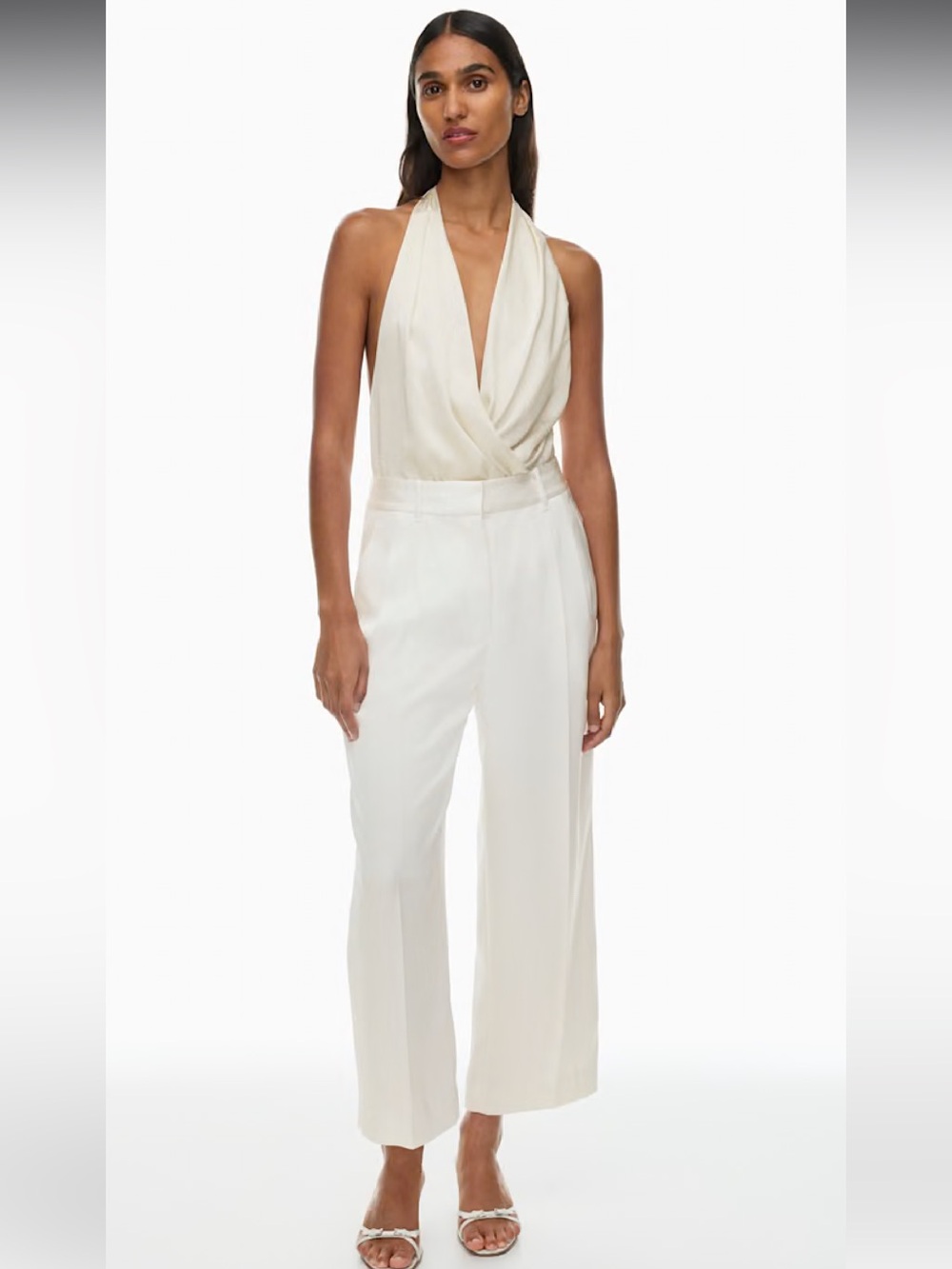 Aritzia The Effortless Pant™ Satin Cropped - Sz 10